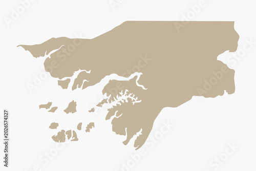 Fotografie Vector graphic artwork suitable for print and web containing flat detailed map o