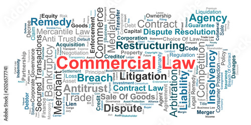 Konstfotografi Commercial Law Word Cloud