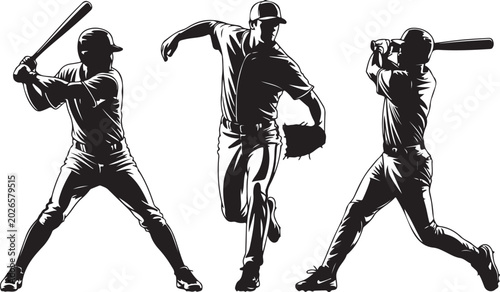 Photos Baseball player swinging bat in action pose