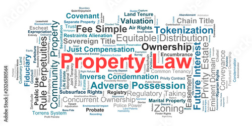 Bild auf Leinwand Property Law Word Cloud