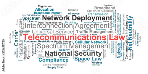 Fotografía Telecommunications Law Word Cloud