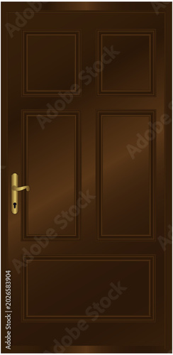 closed wooden door