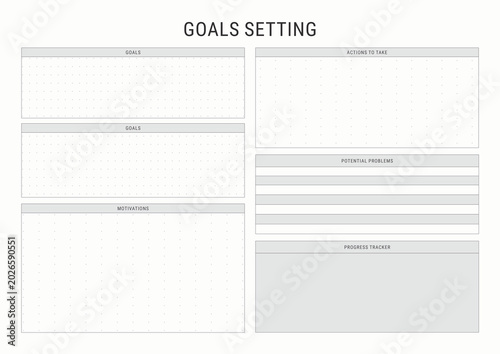 Goal Setting Planner Template for Productivity and Personal Growth