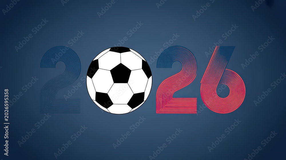 Obraz premium Vibrant Retro Style World Cup Football Match Scene with Bold Red and Green Accents Ideal for Sports Themed Marketing Campaigns and Social Media Content
