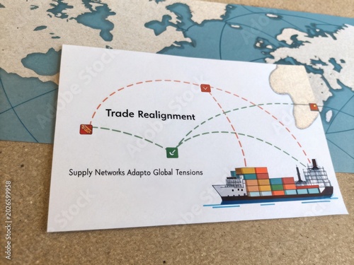 Trade Realignment and Global Supply Network Adaptation Diagram