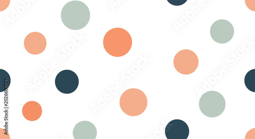 Modern Seamless Polka Dot Vector Pattern Background Design Illustration Artwork