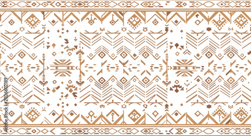 Bold Seamless Tribal Ethnic Vector Pattern Background Design Illustration Artwork
