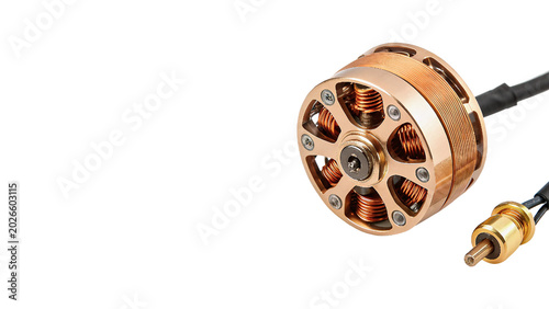 Εκτύπωση καμβά Small electric gold copper metallic brush motor or rotor component for professio