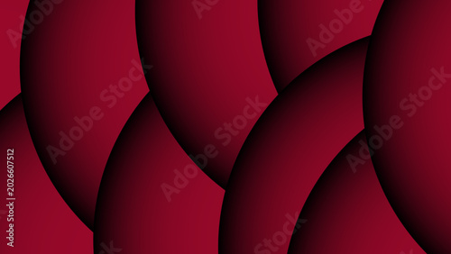 Tableau sur toile Abstract deep red oval shapes overlap creating a visually rich texture with subt