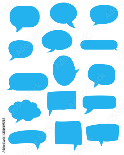 set of speech bubbles