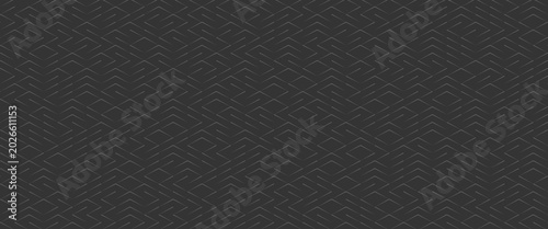 Bild auf Leinwand 3d image of a maze in black shades