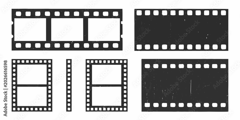 Fototapeta premium vector film strip frames set on white background