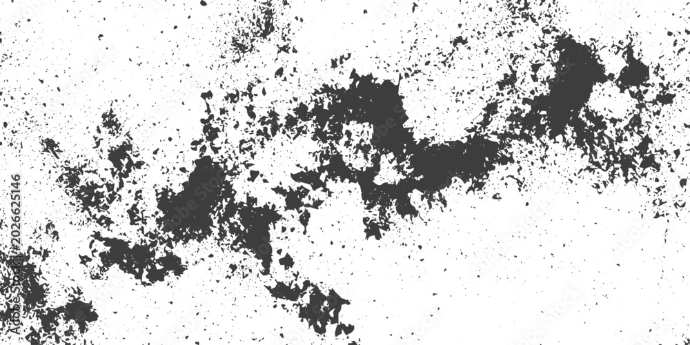 Fototapeta premium Black and White Grunge Distress Texture with Speckled Ink Splatters and Gritty Blotches
