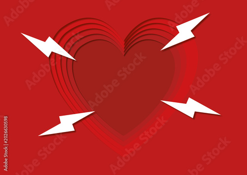 Heart attack, conceptual illustration