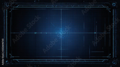 Abstract blue light cross on a dark background for design element