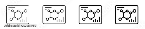 Chemical Formula Analysis Icon Set Different Style Collection