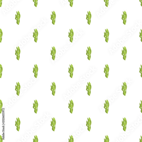 Green seaweed plants forming a repeating pattern, creating a natural and organic background