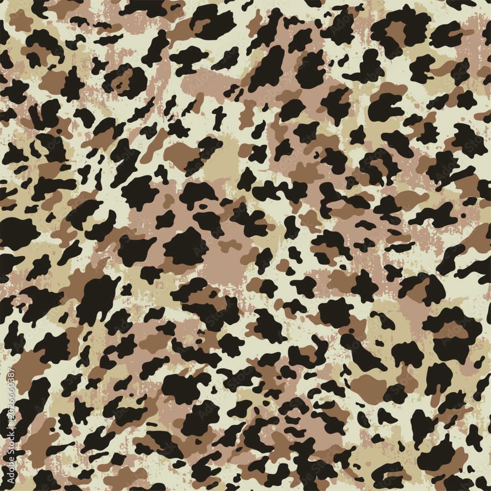 Fototapeta premium Abstract leopard skin wallpaper vector seamless pattern for fabric wear print wrapping pillow cover poster towel tablecloth carpet rug