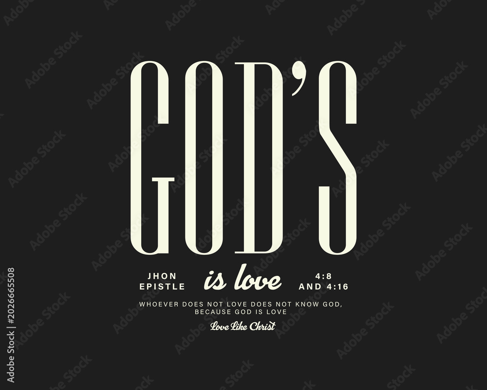 Obraz premium Christianity typography quotes Bible inspired streetwear design template graphic tee