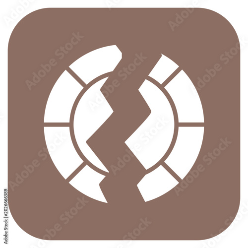 Canvastavla Broke icon style