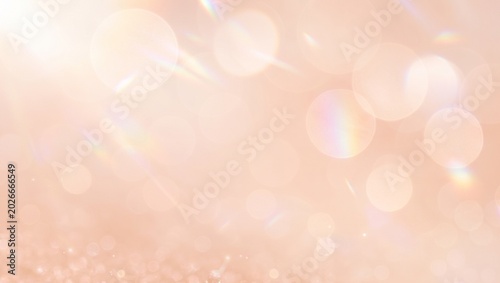 Soft Pastel Pink Bokeh Background with Rainbow Light Leaks and Sparkles