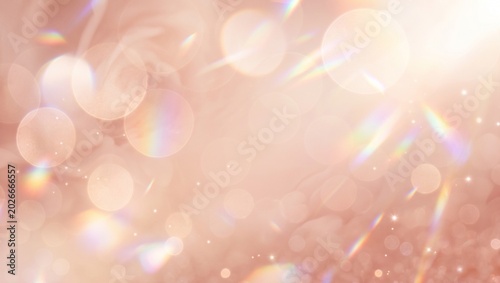 Iridescent Prism Light Background with Sparkling Bokeh and Pastel Glow
