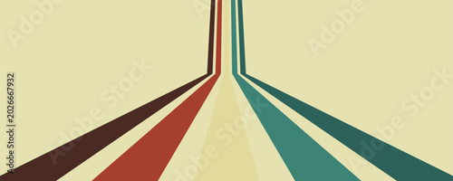 Retro vintage 70s style stripes background poster lines. shapes vector design graphic 1970s retro background. abstract stylish 70s era line frame illustration. Abstract silhouettes. Simple geometric
