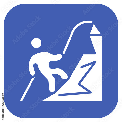 Bilde på lerret Canyoneering icon style