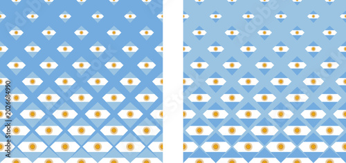 argentina flag pattern. rhombus background. vector illustration