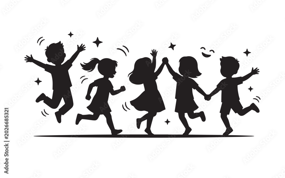 Obraz premium children Happy vector