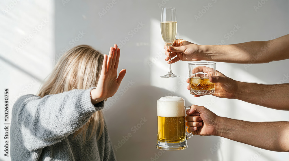 Fototapeta premium A woman makes a 