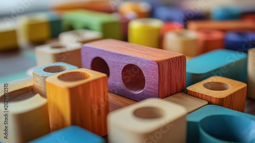 Board game builder wooden parts for building game education entertaining games for children educational games for kindergarten close up