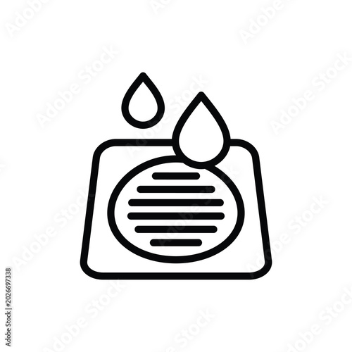 Tableau sur toile Floor drain icon vector. Drain system icon illustration.