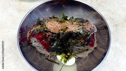 한국,음식,막국수,곱배기,국수,메밀막국수,Korean food, makguksu, gopbaegi, guksu, buckwheat noodles