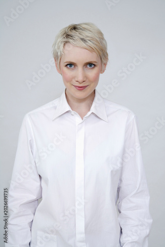 Portrait of a blonde woman