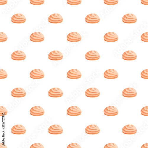 Fotografie Conchas forming a seamless illustrated pattern for bakery or dessert designs