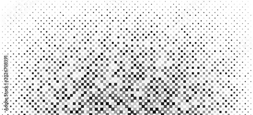 Quadro su tela Basic halftone dots effect in black and white color