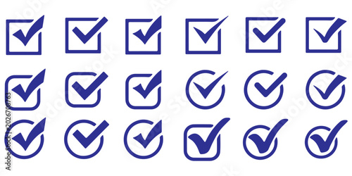 Fotografi Checkmark icon set