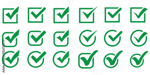 Foto Checkmark icon set