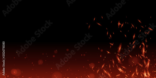 Foto Right Side Fire Sparks Transparent Overlay
