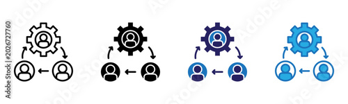 Tableau sur toile Coordination Icon Multi Style Vector Illustration