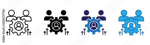 Bild auf Leinwand Leadership Icon Multi Style Vector Illustration