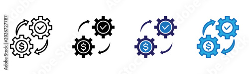 Foto Integration Icon Multi Style Vector Illustration