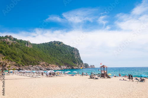 View of Alanya Castle and the city of Alanya, Türkiye.