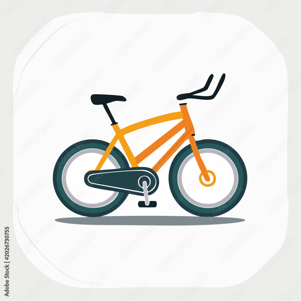 Fototapeta premium Orange Bicycle Illustration