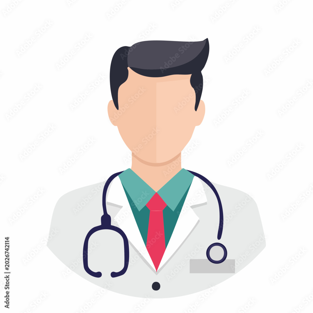 Fototapeta premium Doctor Icon with Stethoscope