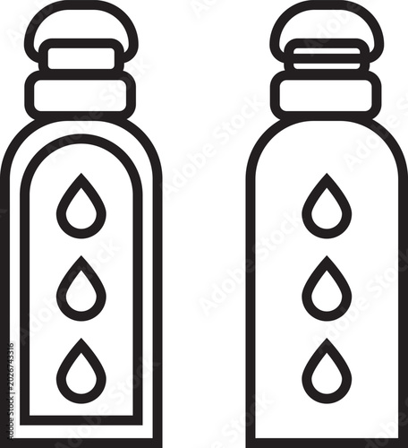 Outline Water Bottle Icon, Line Icon illustration, Water Bottle Icon Set