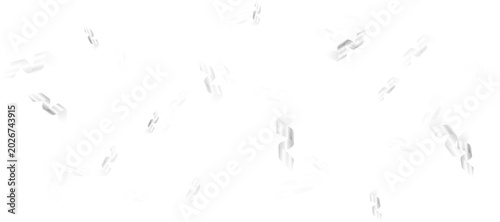 Silver party confetti PNG with curled sparkling streamers isolated on transparent background, realistic festive decoration for birthday celebration and holiday design