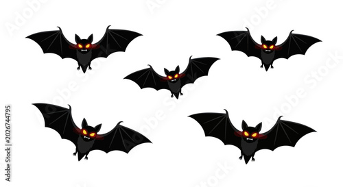 Photos Halloween Bats Flying, Spooky Night Creatures, Scary Flying Mammals