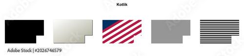 Fotografie Kotlik (Alaska) blank outline map
